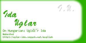 ida uglar business card